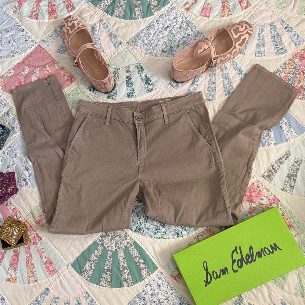 AG Adriano Goldschmied The Caden Tailored Trousers Khaki 26 R